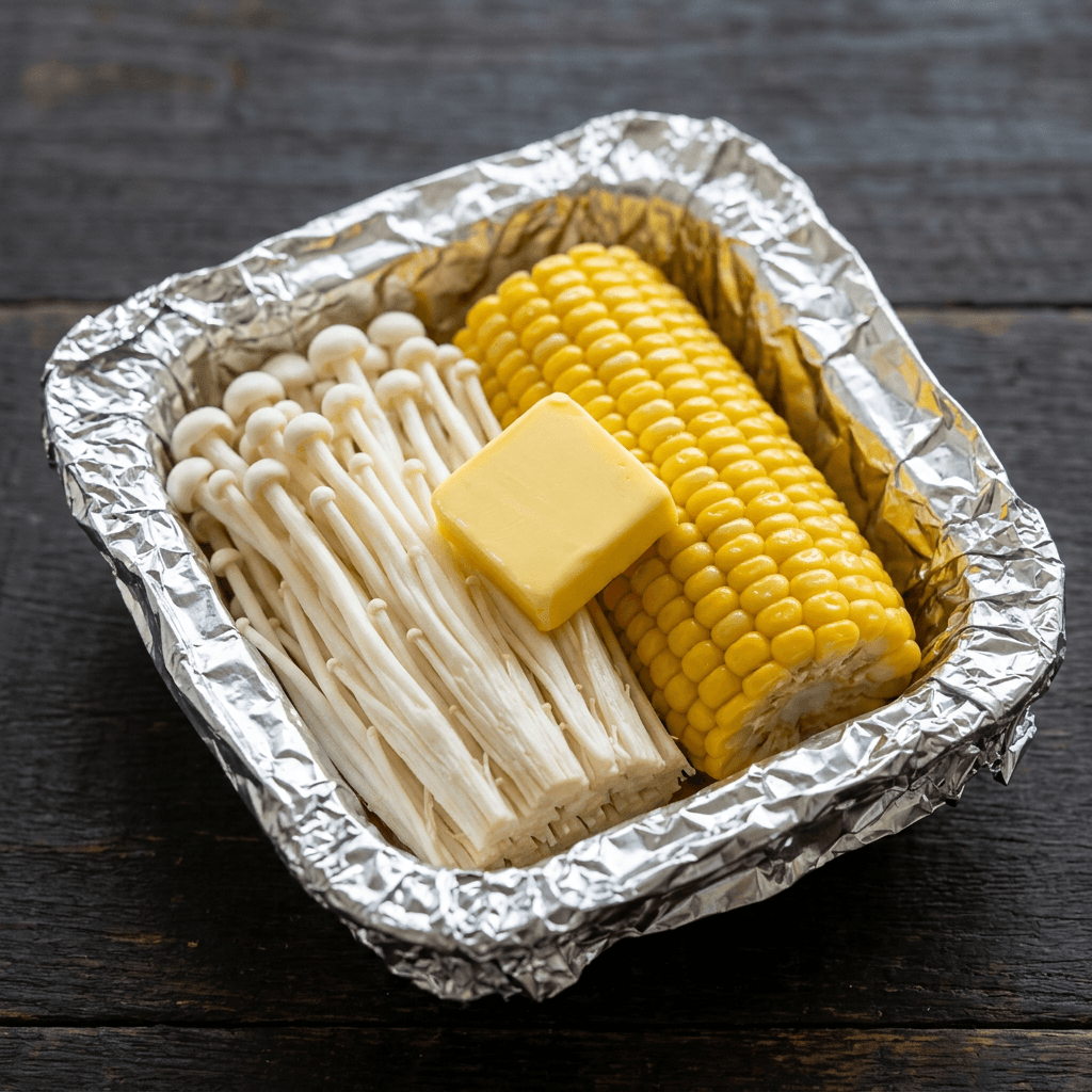 奶油金針菇玉米盒